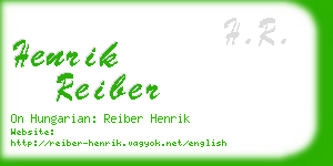 henrik reiber business card